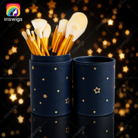 Pinceaux de maquillage professionnels personnalisés, vente en gros directe d'usine, ensemble de pinceaux pour les lèvres et les yeux, poignée en plastique, sac de voyage inclus, échantillon gratuit