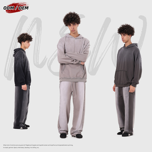 Pantalones de algodón vintage para hombre con efecto desgastado, dobladillo sin rematar, estilo deportivo casual para danza jazz - Product Image 4