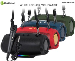 <span class=keywords><strong>ลำโพง</strong></span>คาราโอเกะบลูทูธ <span class=keywords><strong>NewRixing</strong></span> รุ่น NR-8833M พร้อมไมโครโฟน ไฟ RGB กันน้ำ พกพาสะดวกสำหรับงานปาร์ตี้กลางแจ้งและตั้งแคมป์ - Product Image 1