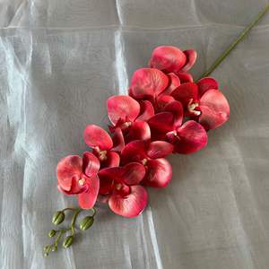 Orquídea Phalaenopsis Artificial <span class=keywords><strong>de</strong></span> 9 Cabezas, Orquídea Artificial Realista <span class=keywords><strong>de</strong></span> Tacto Suave para Decoración <span class=keywords><strong>de</strong></span> Bodas, Hogar y Eventos - Product Image 4