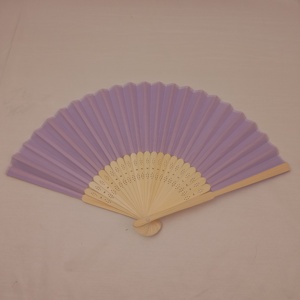 Abanicos Plegables de Bambú Tallado de 23 cm de Largo, Color Morado Claro, para Bodas, con Logotipo Personalizado, Regalo Promocional - Product Image 6