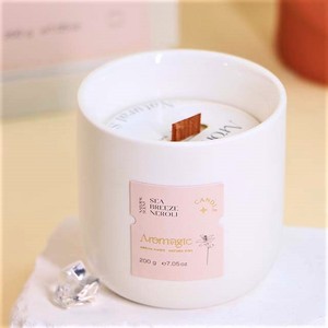 ENO bas quantité minimale de commande boîte-cadeau en céramique givrée personnalisée en gros de marque privée pour les cadeaux de mariage bougies aromatiques en gros - Product Image 1