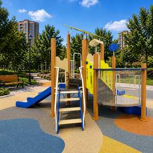 Equipo de Juegos Combinado para Niños con Toboganes para Exteriores, <span class=keywords><strong>Parque</strong></span> Infantil Público, Fábrica de Juegos con Toboganes - Product Image 1