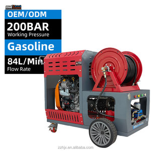 Limpiador de alta presión portátil certificado CE 200bar 84L Máquina de limpieza de tuberías de alta presión Lavadora de chorro <span class=keywords><strong>para</strong></span> limpieza de maquinaria - Product Image 1