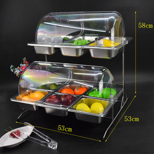 <span class=keywords><strong>Hotel</strong></span> buffet de Nivel <span class=keywords><strong>2</strong></span> bandeja precio barato de acero inoxidable GN grande alimentos contenedores de almacenamiento - Product Image 5