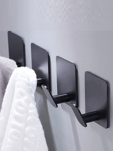 <b>Heavy</b> <b>Duty</b> Adhesive Towel Hooks Stick Towel Hanger Wall Holder Waterproof Stainless Steel Self-adhesive Modern Multi-functional - Product Image 3