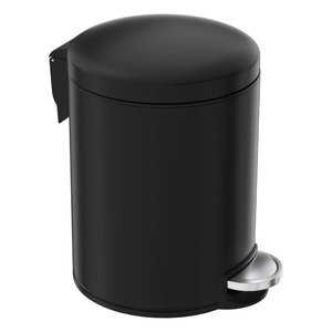 Pedal-operated kitchen <b>bin</b> (5L) with clutch, Black, Art. 12 - Product Image 1