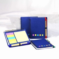 4 paquetes disponibles de cuaderno espiral de papel Kraft personalizado 100gsm 100 hojas A5 Bloc de notas forrado con bolígrafo y libro de notas adhesivas