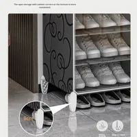 Range-chaussures transparent empilable anti-poussière pour l'entrée de la maison, présentoir à baskets, faible MOQ 2