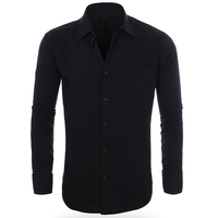 OEM/ODM Camisas Veraniegas Hombre Manga Corta terbaru kustom warna Solid kualitas tinggi kancing tunggal kemeja dengan lengan penuh