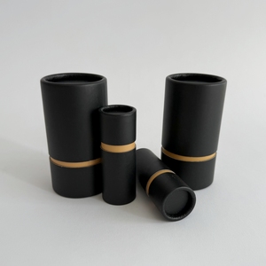 Emballage de tube en papier pour flacon de parfum cosmétique recyclable avec logo personnalisé, boîte cylindrique de luxe en papier kraft, vente en gros personnalisée - Product Image 2