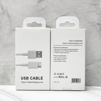 Cable de Carga USB Tipo-C a Tipo-C para Teléfono Móvil V8, 5V 2A, Transferencia de Datos, Caja de Empaque, Cables de Datos, Carga Rápida