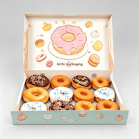 Boîtes d'emballage personnalisées en carton alimentaire pour sushis, pâtisseries, donuts, gâteaux, biscuits et pains à emporter