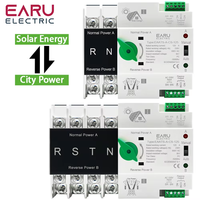 ATS pour PV et onduleur Sélecteur de transfert automatique à double puissance Alimentation ininterrompue 2P 4P 110V AC 230V 125A EAATS-A-CS