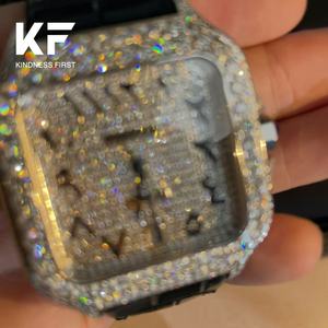 Bán buôn tùy chỉnh vượt qua Kim Cương Tester Luxury Iced out hip hop vvs D màu moissanite kim cương Buss xuống người đàn ông Đồng hồ - Product Image 1