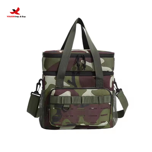 Bolsa Térmica Impermeable de Nailon con Camuflaje para Picnic al Aire Libre, Bolsa de Almuerzo Portátil de Doble Capa, Pedido Mixto al por Mayor RTS - Product Image 1