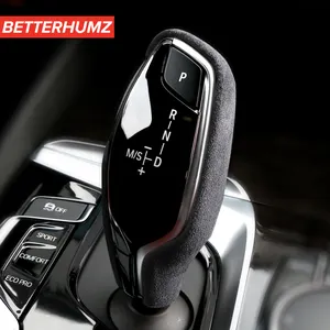 BETTER HUMZ Alcantara Auto Schaltknauf Abdeckung Verkleidung Innendekoration streifen Für BMW G30 G38 G32 G11 G12 G01 G02 Zubehör