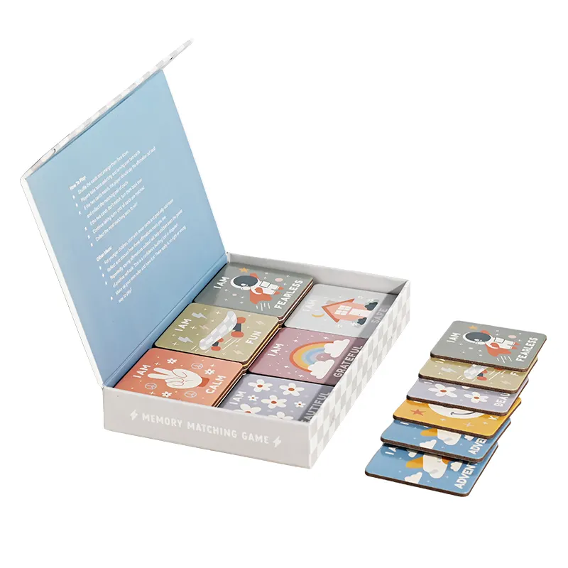 Giocattolo educativo di apprendimento cognitivo per bambini delle schede Flash basate su carta personalizzate all'ingrosso confezionato in cofanetto