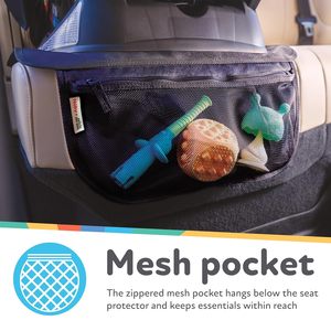 Nuby X Safe Seat Housse de protection pour siège auto en polyester OLIVER, compatible siège arrière orienté vers l'avant, avec poche de rangement en maille pour l'apprentissage visuel, réglable - Product Image 3