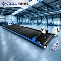 Découpeuse laser à fibre sur rail de grande taille CORAL CRL-12025AD avec commande CNC et plateau à haute capacité de charge pour le traitement des tôles d'acier épaisses