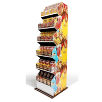 Présentoir de point d'achat en papier personnalisé, Poubelle pour présentoir à biscuits au chocolat
