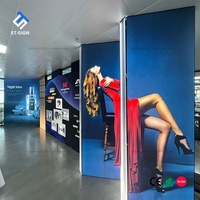 Lightbox Pubblicitario in Tessuto SEG con Cornice in Alluminio, Pop-up Pieghevole, Rettangolare, Illuminato a LED