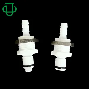 POM/NBR O-ring Male Insert 1/4" 5/16" 3/8" Hose Barb Bulkhead Fitting Panel Mount Barbed Connector Quick Disconnect Coupling