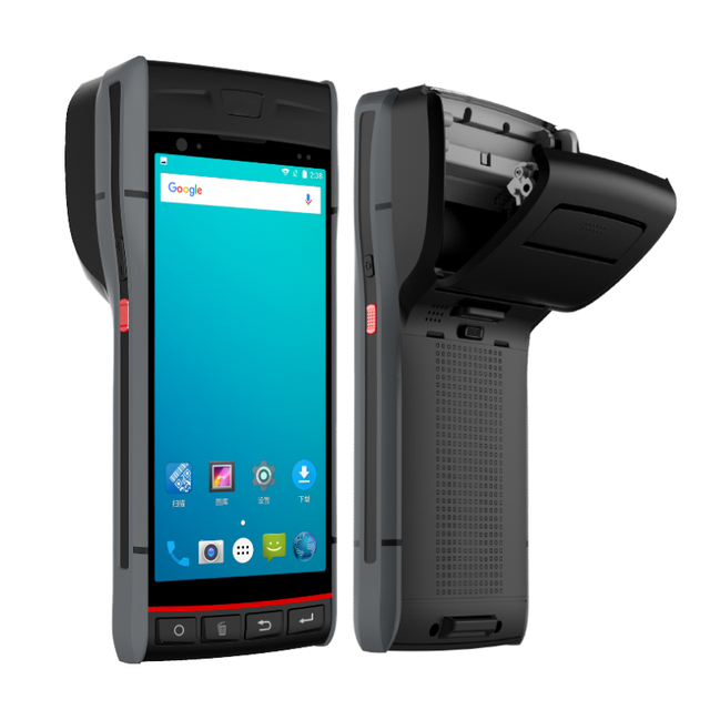 Touch Screen Barcode Scanner Google Play Warehouse Handheld Pos Android Terminal Mobile Pda with Printer