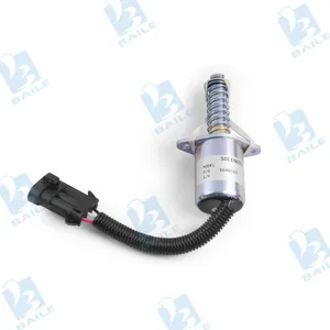 12V Shutoff Solenoid Valve 6690563 7136559 6681512 for Bobcat S70 S100 S130 S150 S160 S175 S185 S205 S220 S250 Loader Parts