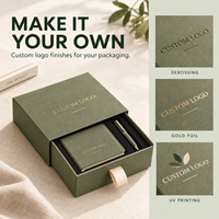 Boîte cadeau personnalisée pour carnet, emballage rigide à tiroir avec insert en mousse et ruban de tirage, pour cadeaux d'entreprise