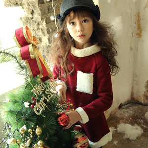 ไอเดียสินค้าใหม่ ชุดเดรสเด็กผ้าฝ้ายสีแดงสำหรับงานปาร์ตี้คริสต์มาส - Product Image 4