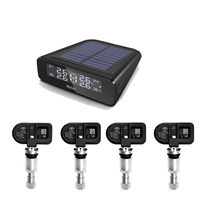 Kit de Monitoreo de Presión de Neumáticos (TPMS) Solar para Auto, Sensor Interno BLE 2.4G, Monitor por Aplicación, Carga Solar para SUV, Camionetas y Flotas, Dropship OEM