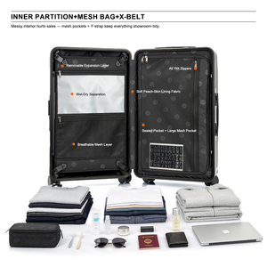 Valigia PC Portatile Moderna con Manico Largo, Guscio Rigido in Policarbonato, Trolley con Serratura TSA, Leggera per Viaggi d'Affari - Product Image 6