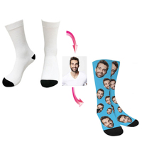 YL personnalisé chaussettes en Polyester imprimées pour Sublimation, blanc, athlétique, blanc