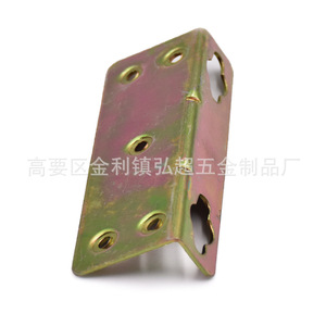 Support d'angle de lit 25x43x130mm en fer zingué, support durable pour cadre de lit et meubles de chambre - Product Image 2
