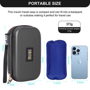 Sac à stylo refroidisseur d'insuline portable personnalisé EVA étui de voyage approuvé par le TSA avec affichage de la température pour médicaments glacière pour diabétique - Product Image 2
