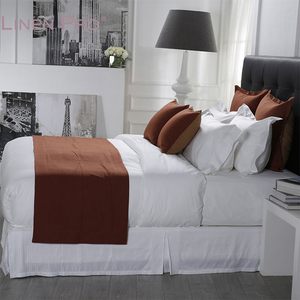 Tùy Chỉnh Logo Khách Sạn Khăn Trải Giường Từ Ấn Độ Được Sử Dụng 100% Cotton Vải Giường <span class=keywords><strong>Sheets</strong></span> Bộ Đồ Giường - Product Image 3