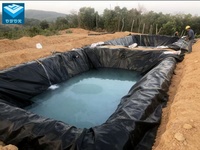 Géomembrane HDPE sur mesure pour bassin, réservoir et barrage, épaisseur 0,5 mm à 3,0 mm, haute résistance à la traction