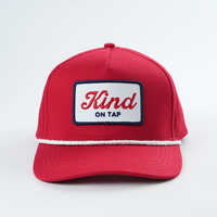Venta al por mayor gorras de béisbol de algodón de 5 paneles logotipo bordado personalizado sombrero de cuerda de Golf ajustable punto fruta diseño Dobby de moda