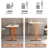 Bureau d'ordinateur électrique intelligent et moderne à hauteur réglable, table mobile pour la maison et l'étude, style panneau en bois de bouleau et fer, bureaux de style bureau