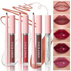 Set de Labiales 3 en 1 de Marca Privada Personalizada, Vegano, Resistente al Agua, Mate, Delineador de <span class=keywords><strong>Labios</strong></span>, Brillo Labial, Kit al por Mayor - Product Image 2