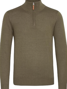 Pull en maille respirant pour homme avec logo frontal, col rond, manches longues, côtelé, pour un style décontracté en automne - Product Image 2