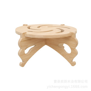 Wooden Flower Stand Base Circular Desktop Plant Holder For Indoor <b>Potted</b> Plants Solid Wood Display Rack Small Medium <b>Large</b> - Product Image 4