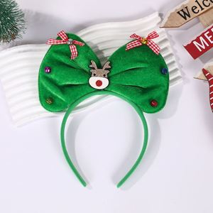 Factory Children's <b>Christmas</b> Dress Cloth Hairband Headband with Buckle Spring Design Customized Fashionable Party Decorations - Product Image 4