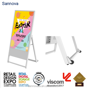 43นิ้ว1000 nits ป้ายดิจิตอลกึ่งตั้งกลางแจ้งแบบพกพาป้ายบางเฉียบเคลื่อนย้ายได้ LCD ตู้โชว์แอนดรอยด์ - Product Image 4