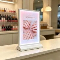 Boîte à lumière LED ultra-fine pour comptoir, enseigne publicitaire lumineuse pour table, pour café, hôtel, magasin