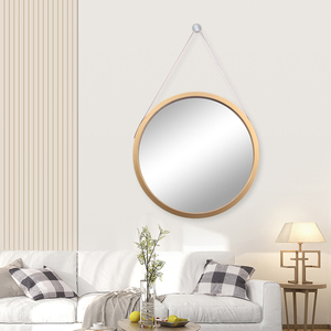 Bán Sỉ Gương Trang Trí Hình Tròn Treo Tường Hình Trụ Bắc Âu Lớn Với Khung Màu Vàng Với Số Lượng Lớn Cho Đám Cưới - Product Image 2