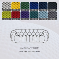 Fauteuil simple nordique en tissu bulle pour la maison, le bureau, l'hôtel, la chambre d'hôtes, l'appartement, les espaces de loisirs, la chambre à coucher