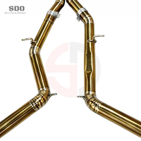 Échappement arrière SDO Burnt Golden Titanium pour Mercedes-Benz AMG E63 E63S W212 5.5T 2012-2016, silencieux à soupape de performance