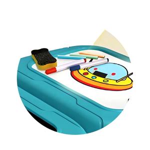 Penjualan Terbaik 2 In 1 papan menulis dan melukis proyeksi ruang meja gambar dengan kotak penyimpanan mainan kartun papan gambar - Product Image 3